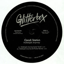 Load image into Gallery viewer, Artist: Candi Staton Title: HALLELUJAH ANYWAY (INC. LARSE, DR PACKER, MOPLEN &amp; FRANKIE KNUCKLES REMIXES) Label: Glitterbox Cat: GLITS019R Format: 12” Pressed By – Optimal Media GmbH – BI29581 Published By – Jamarcu Music Co. Published By – Macolection Music Publishing Phonographic Copyright ℗ – Glitterbox Recordings Copyright © – Glitterbox Recordings Vocals – Candi Staton Written-By – Monica Cole Pollard
