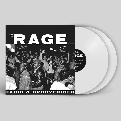 Artist: Fabio & Grooverider Title: 30 Years of Rage Part Two Label: Above Board Format:  limited white vinyl 2xLP Compilation producer : Brian Morrison, Dan Hill Complied by Fabio, Grooverider Design: superplus Legal ( Licensing) Dan Hill, Ellie Donahue Pressed By MPO  Not on CD version: One Tribe Ft. Gem - Is This All (Instinctrumental) Noise Factory - The Future Bodysnatch - Just 4 U London (Kuff Mix) Landlord - I Like It (Blow Out Dub) Fierce Ruling Diva - You Gotta Believe (Atomix)