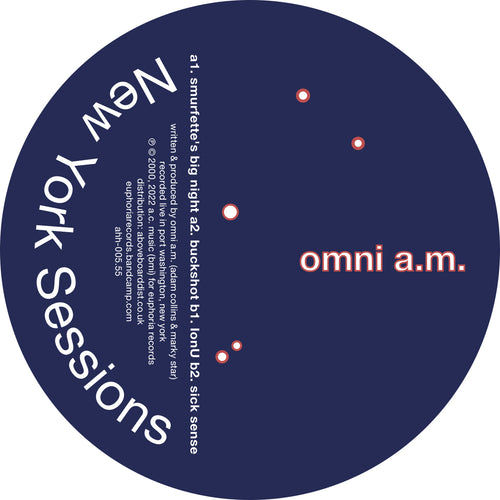 Artist: Omni A.M. Title:  New York Sessions Label: Euphoria Records Cat: AHH00555 Format: 12”  Genre:  House, Tech House, Techno Available at Musenki.co.uk 